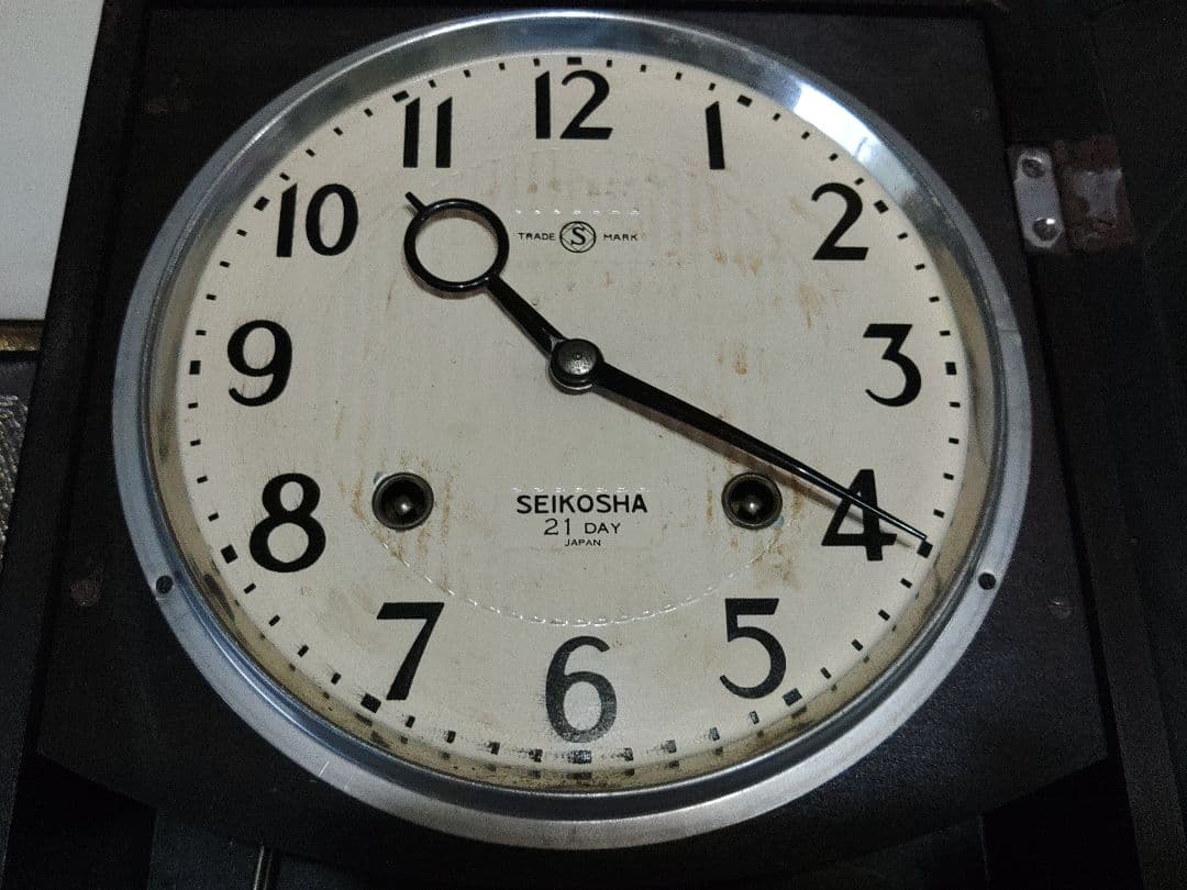 SEIKOSHA　ゼンマイ式振り子時計　昭和レトロモダン　可愛い掛時計　セイコー