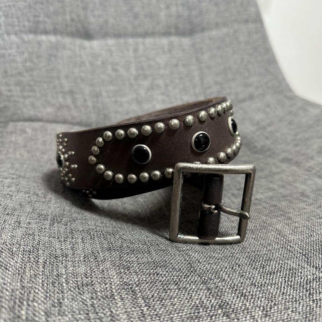 Hawk Company レザーベルト スタッズ アメカジ バイカー