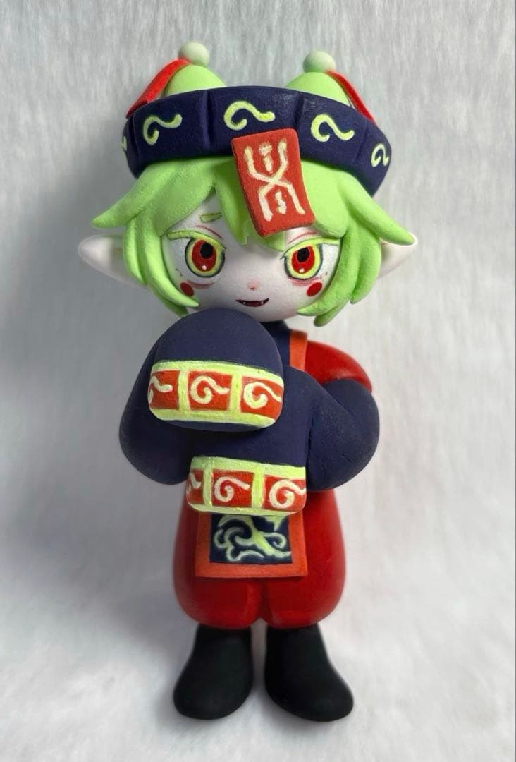 粘土フィギュア　ハンドメイド　キョンシー 蓄光