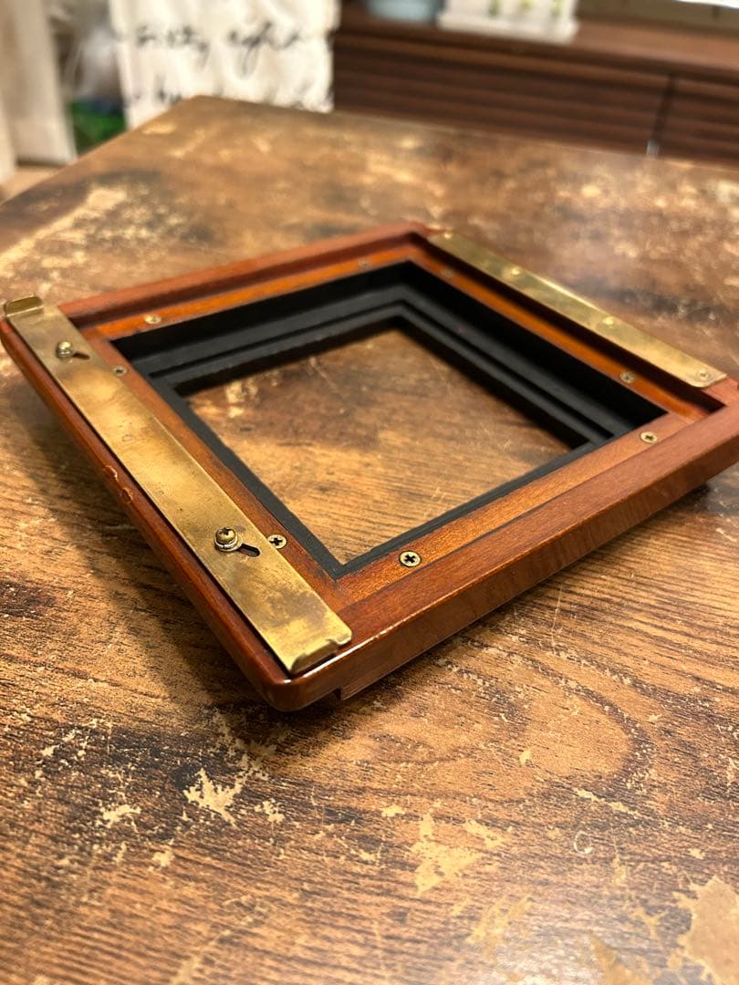 【希少品】ディアドルフ/Deardorff レンズボード アダプター 木製カメラ