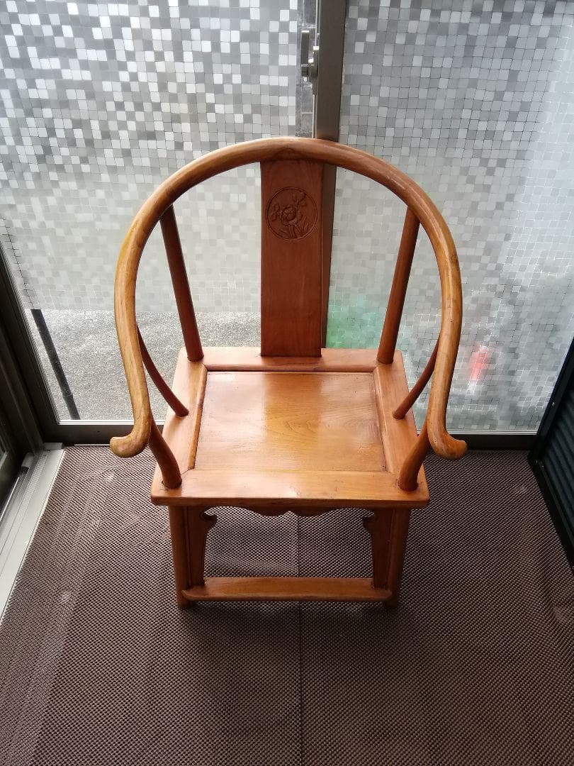 中国製アンティーク椅子　楡木黄色圏椅＋１点(ルル)