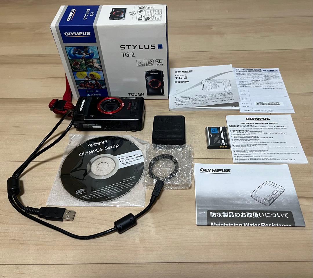 オリンパス 防水デジカメ STYLUS TG-2 TOUGH （箱•説明書付き）
