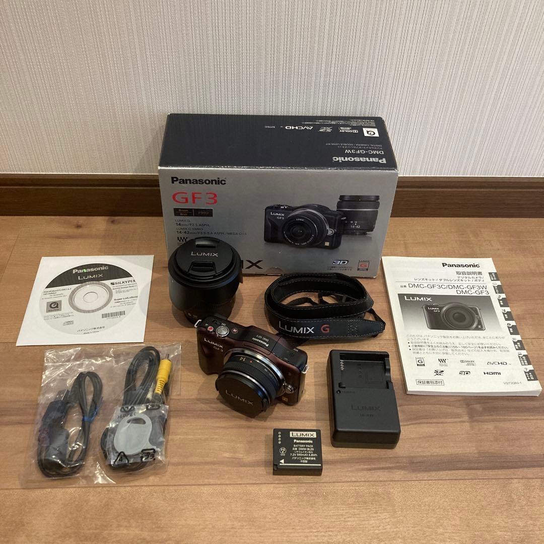 LUMIX DMC-GF3W デジタルカメラ/ダブルレンズキット