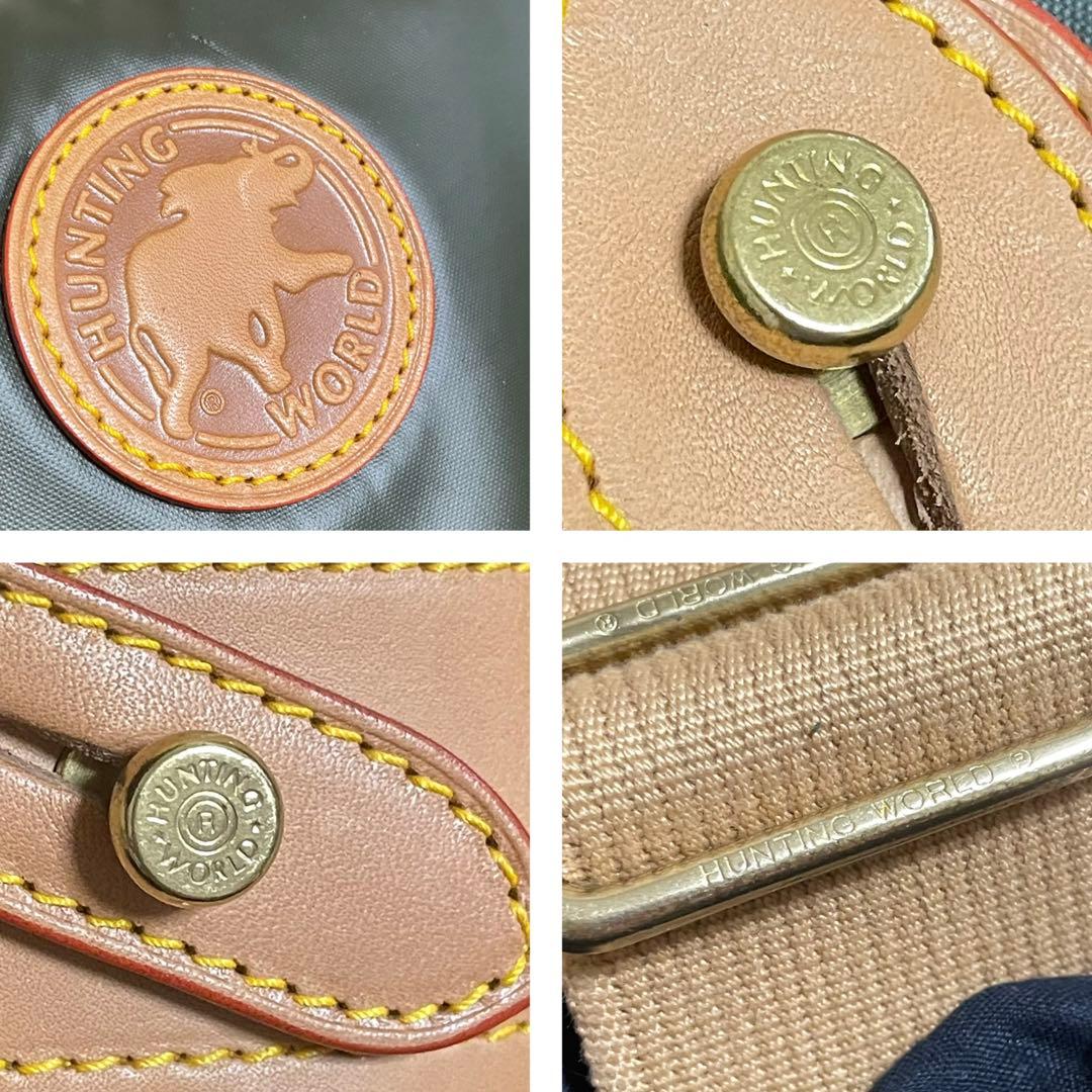 美品 ハンティングワールド メッセンジャーバッグ バチュークロス A4収納可能