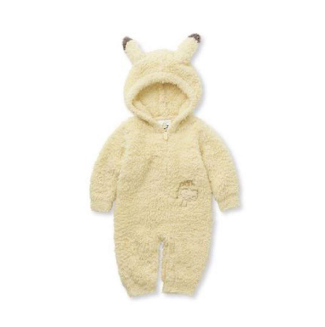 【ジェラートピケ ベビー】ポケモンスリープ　ピカチュウロンパース