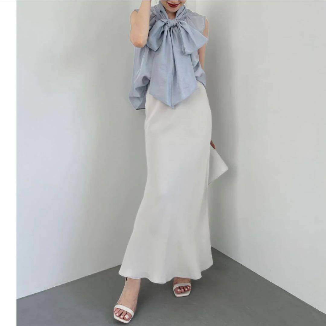 【新品タグ付き】anuans フィブリルキュプラナロースカート マーメイド S