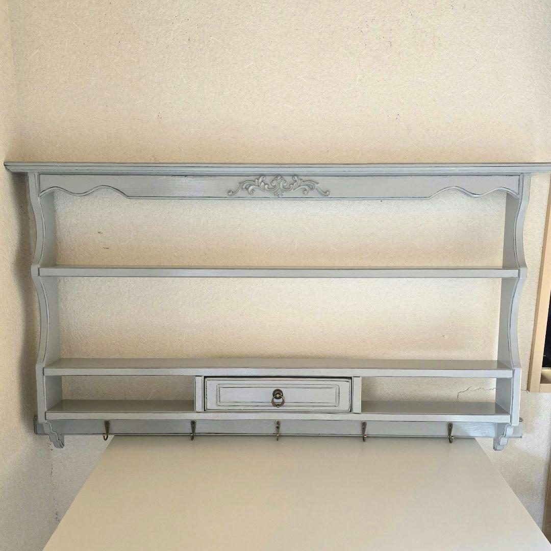 kotobukihime　フレンチシャビー壁掛けシェルフ　ワイド1050