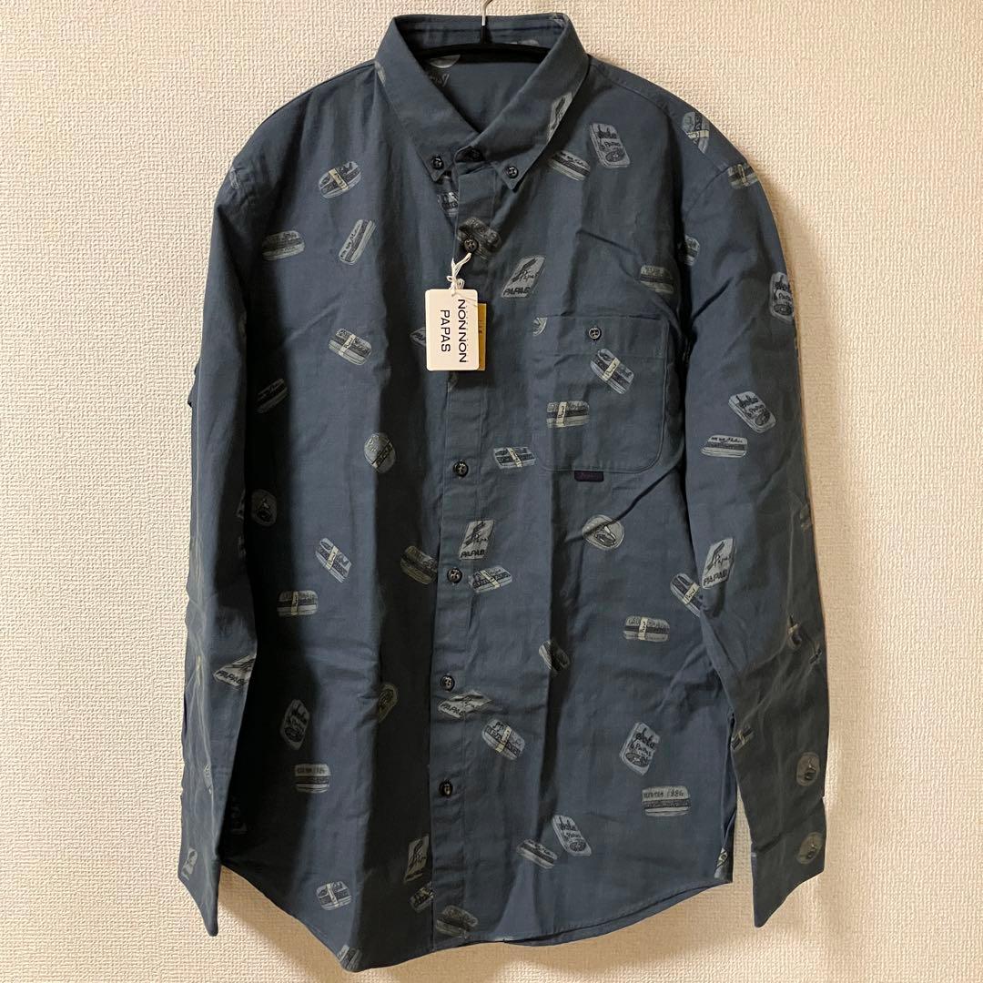 マドモアゼルノンノン　長袖シャツ　ボタンダウン　パパス　Mサイズ　Papas