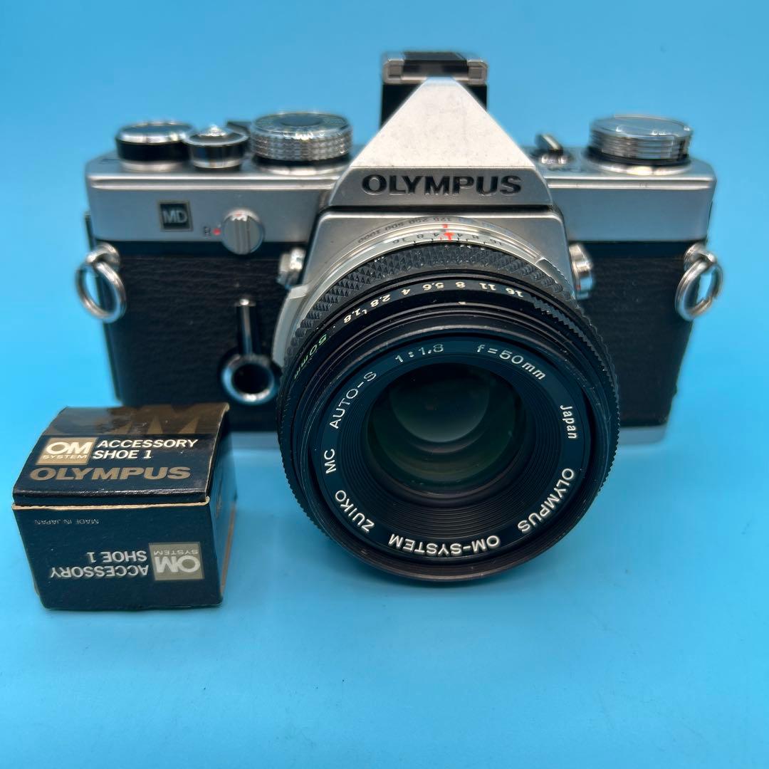 OLYMPUS OM-1 美品、希少MD プリズム新品交換28mm広角レンズ付属