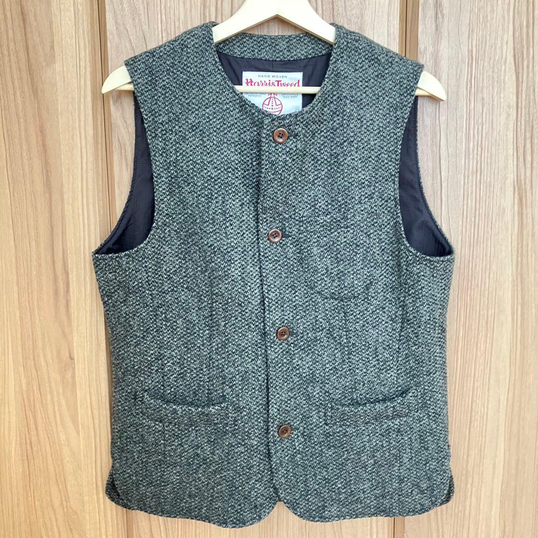 BEAMS ハリスツイード　ベスト　 Lサイズ