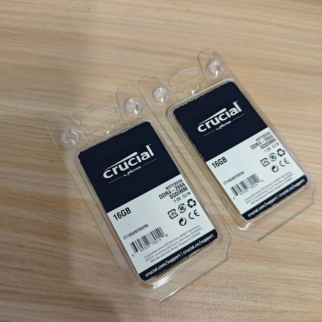 DDR4 2666 32GB PC4-21300 CRUCIAL製動作確認済@