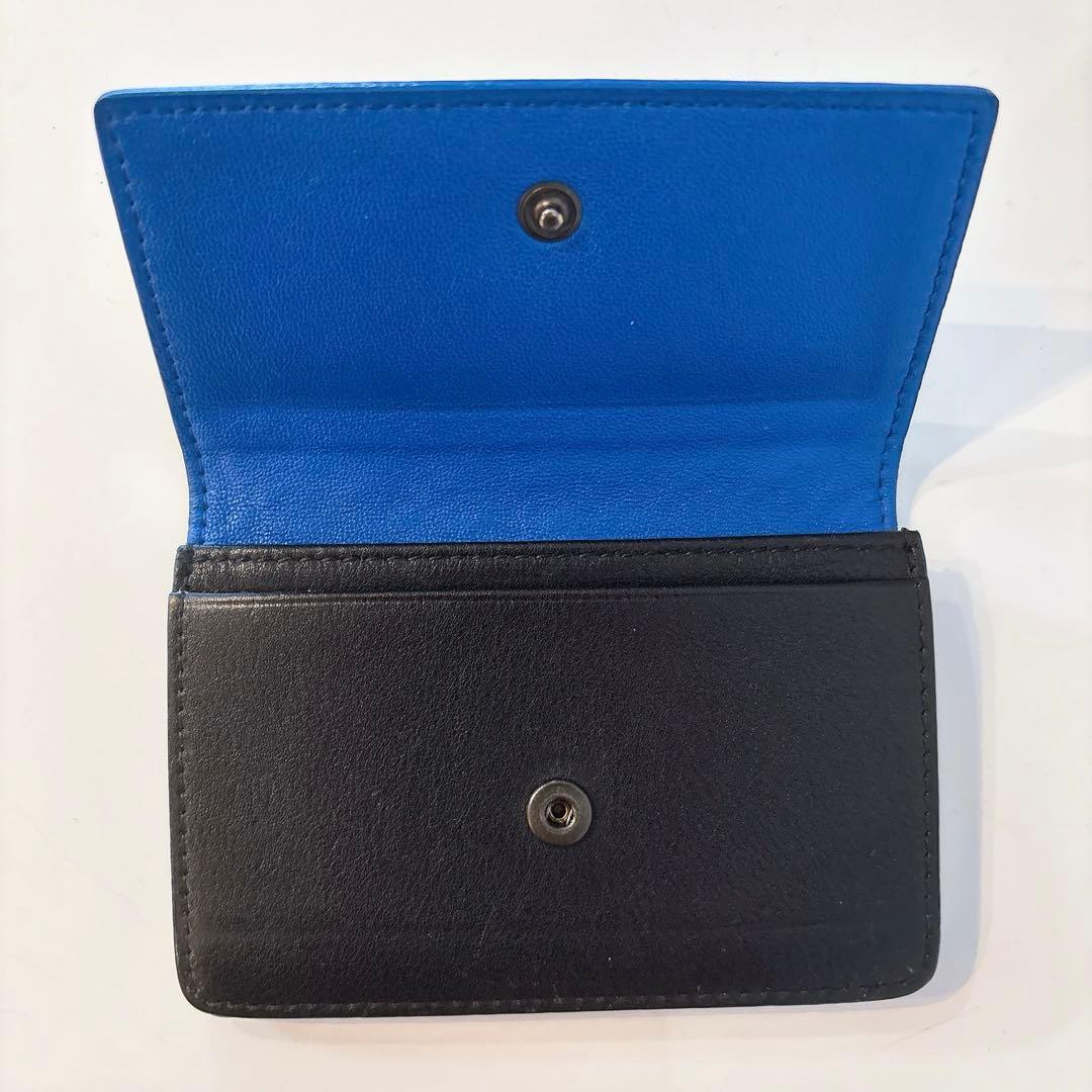 BOTTEGA VENETA ボッテガ　名刺入れ　青×黒