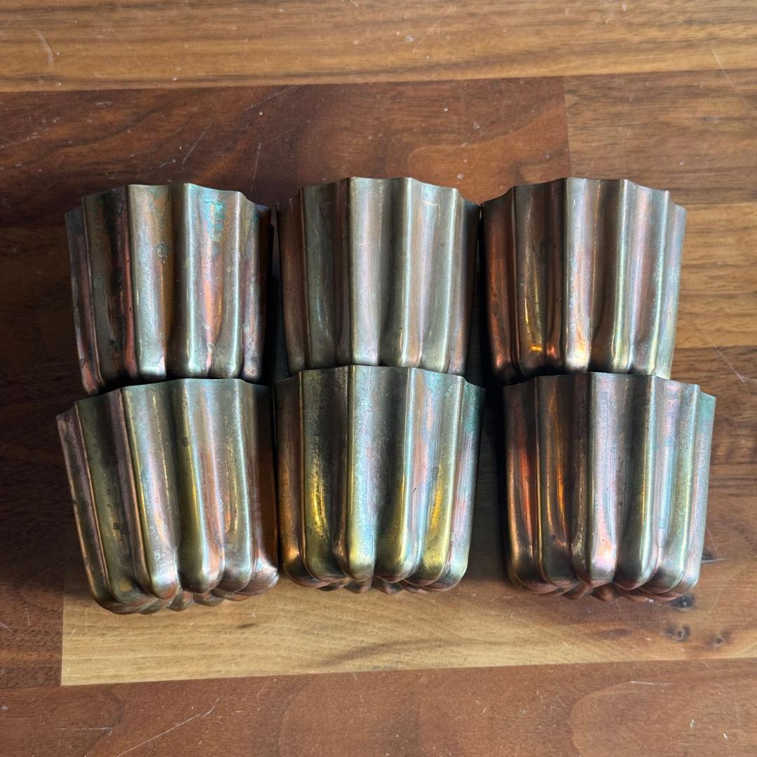 銅製 カヌレ型 ６個セット