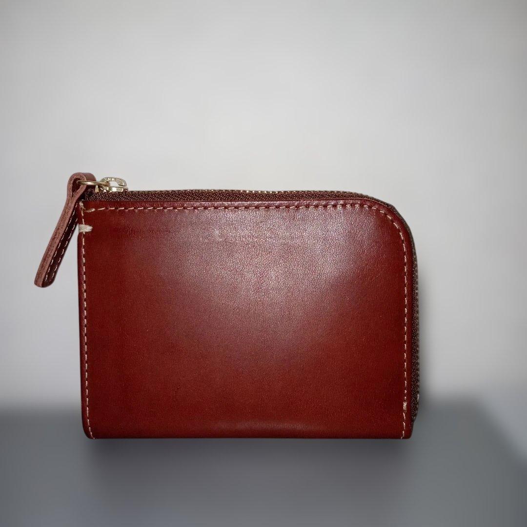 土屋鞄　財布　ケース　ディアリオ　L字ファスナー　ブラウン　ミニ財布