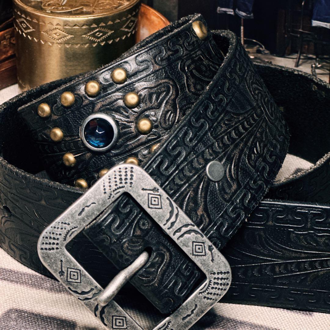 RRL 型押しレザーベルト 36号