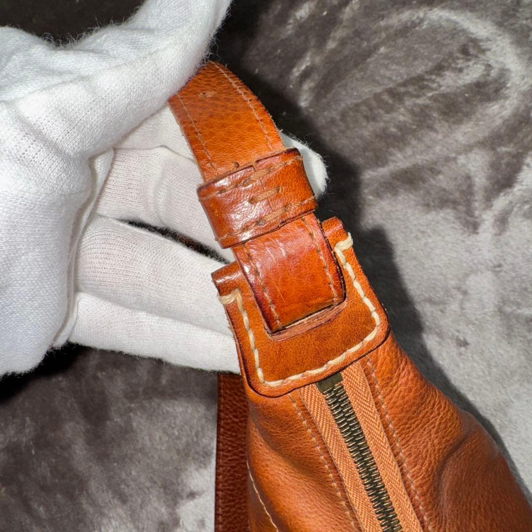 ゲンテン genten ボディバッグ トスカ シボ ブラウン