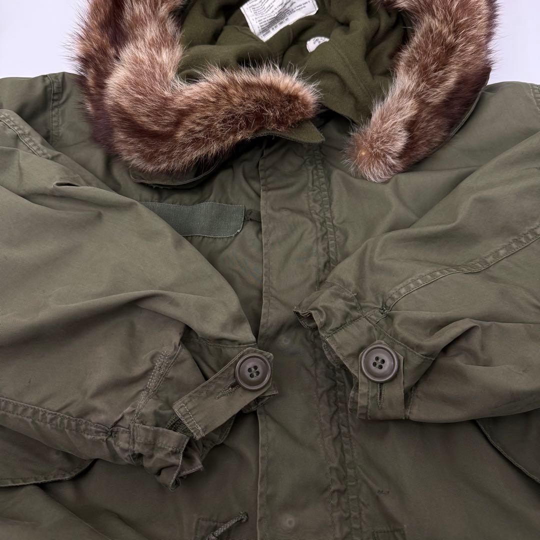 希少 米軍実物 SR 70s 80s 獣毛フード M-65 フィッシュテール