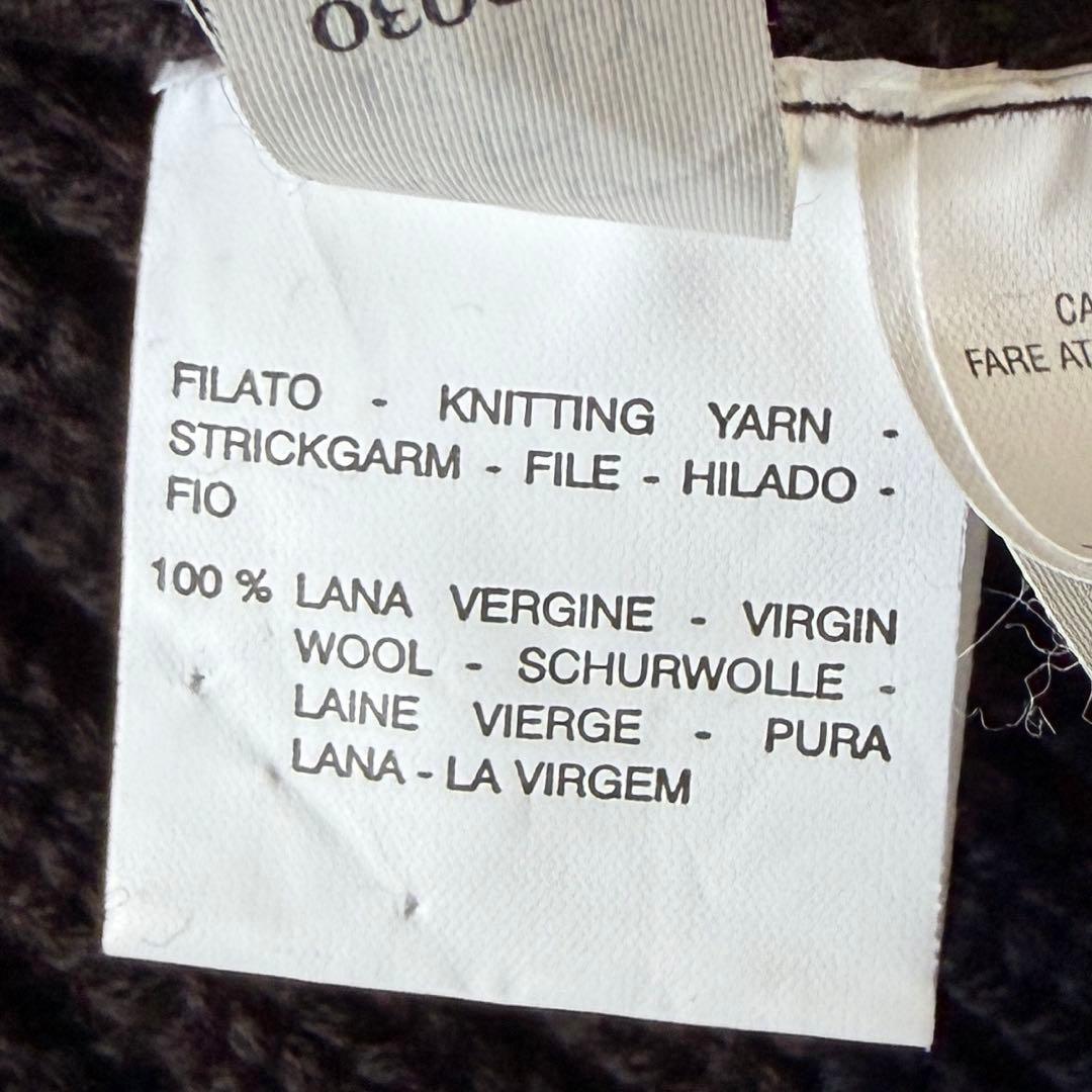 美品 マックスマーラ 白タグ 洗えるリブタートルネックニット ブラウン 半袖 L