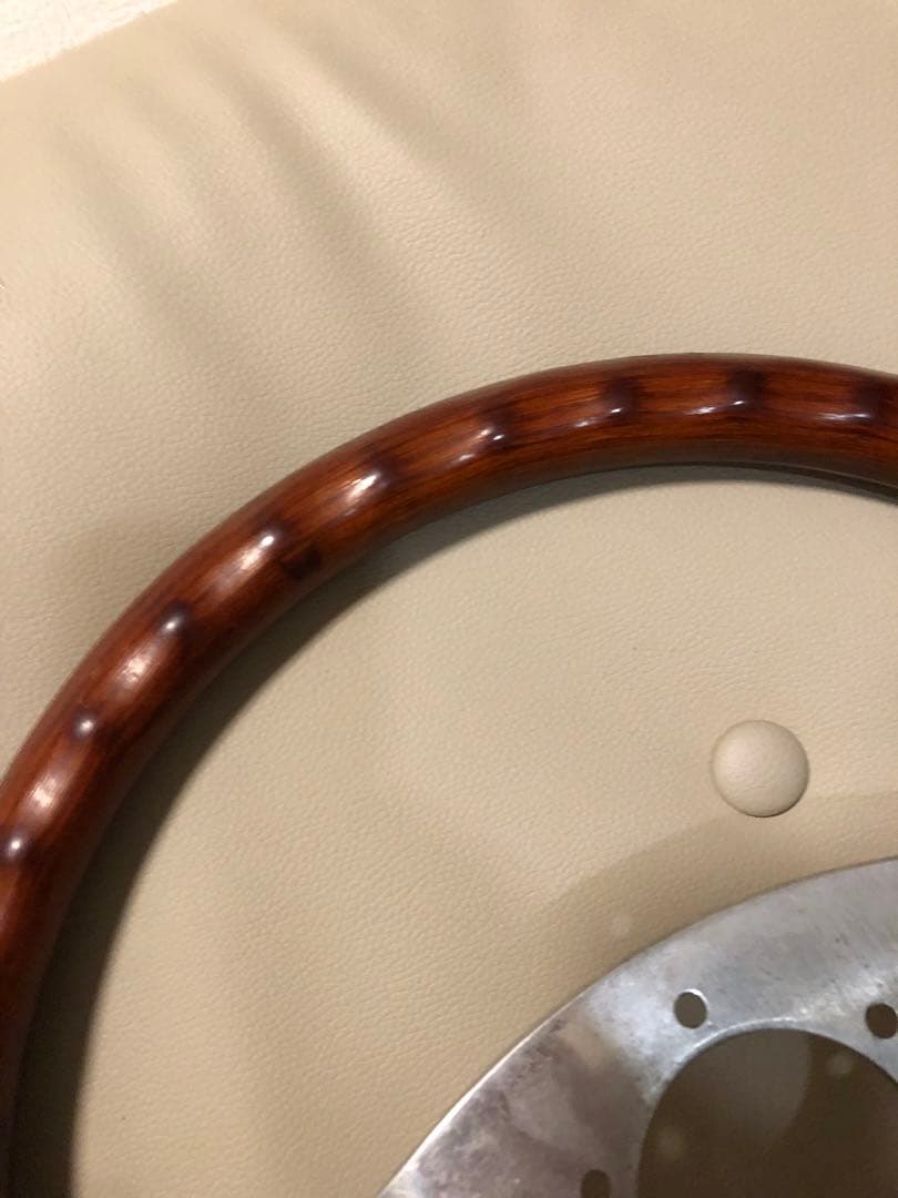 【送料込み】PRONTO ウッドステアリング　ハンドル　ホーンキャップ付き