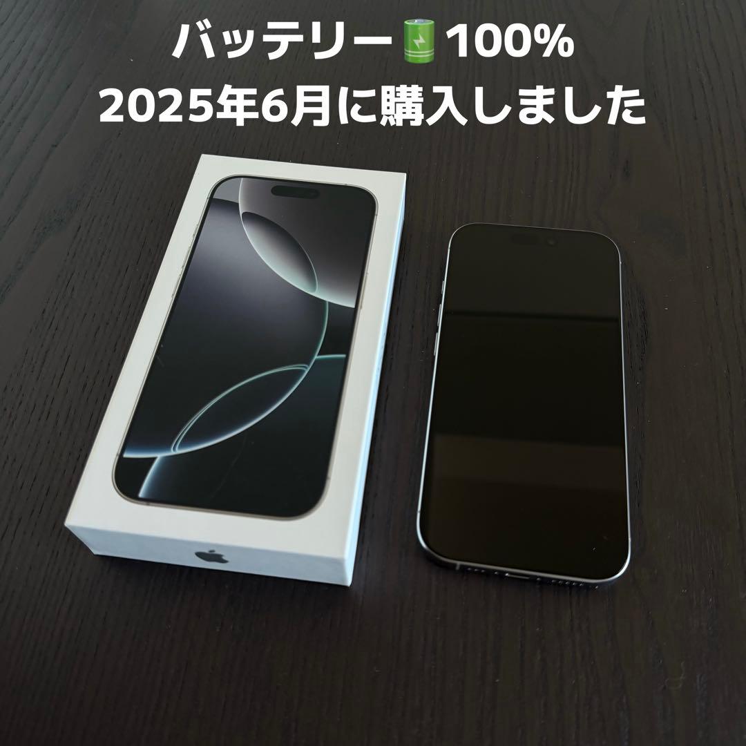 【美品】 iPhone 16 Pro ホワイトチタニウム 256GB 6月購入