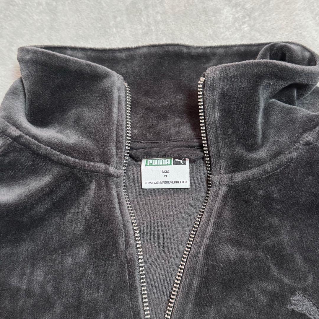PUMA プーマ ベロア セットアップ オールブラック トラックジャケット