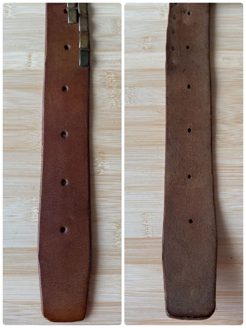 ⭐️未使用⭐️バーニーズ ニューヨーク×DOA⭐️ブラス⭐️ブラウンレザーベルト⭐️34