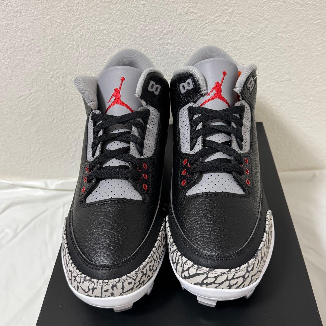 Jordan 3 Retro MCS ブラック×グレー 27cm スパイク