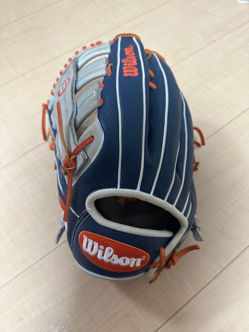 Wilson 軟式グローブ ネイビー/オレンジ