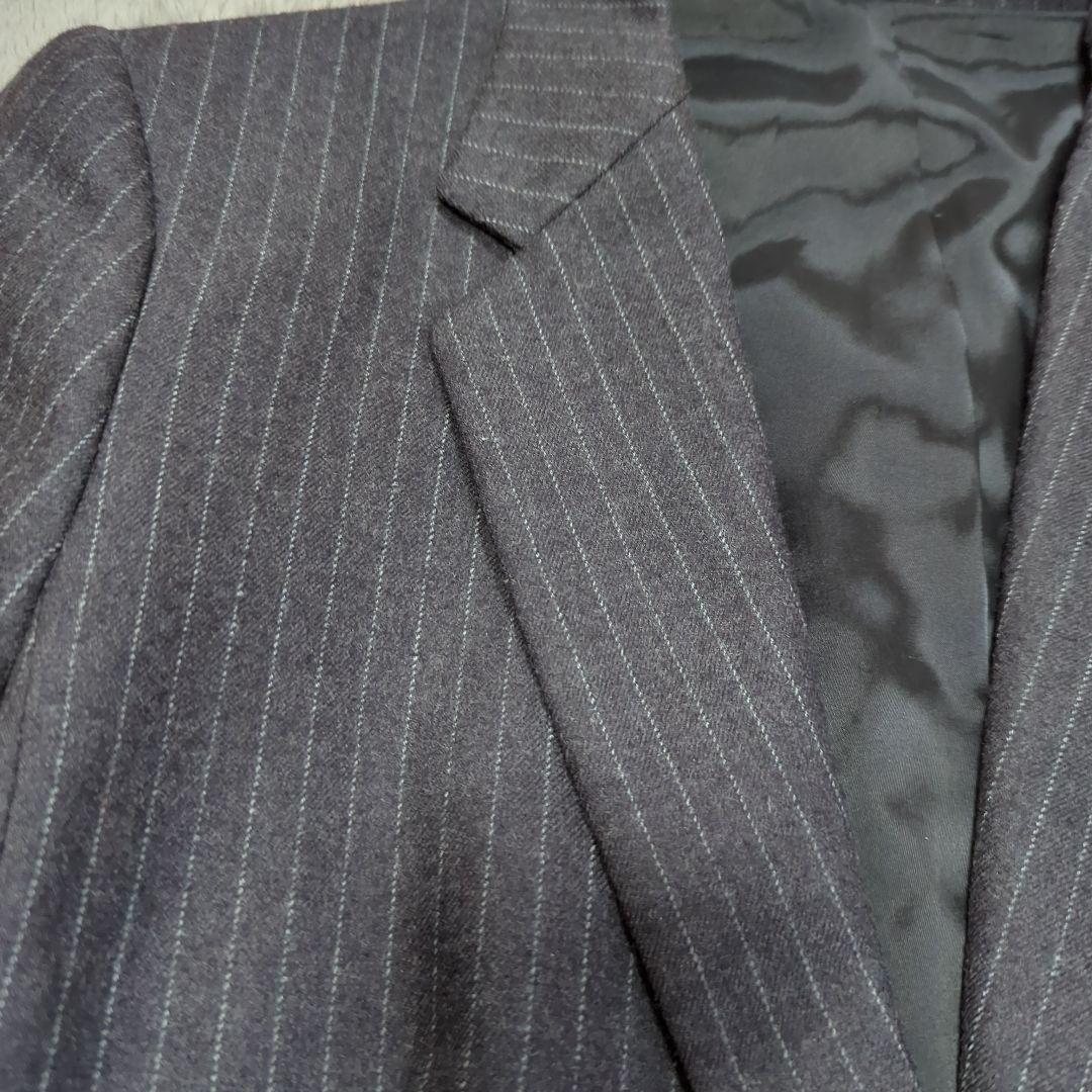 AOKI LES MUES セットアップスーツ　ストライプ　グレー　L　ウール