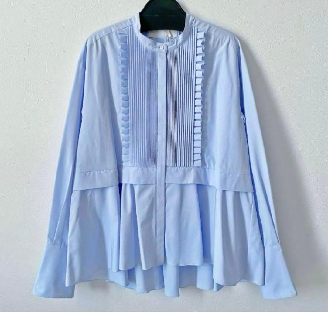 【新品・未使用】MARILYNMOON タックフリルフレアシャツ