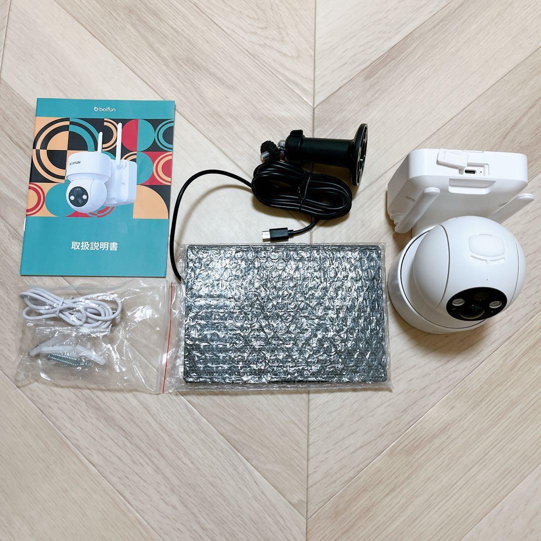 新品⭐️BOIFUN500万超高画素ソーラー防犯カメラ屋外ワイヤレス家庭用屋外