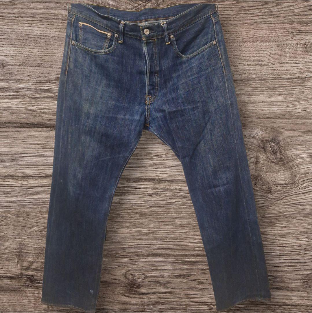 Levi's 501W34 赤耳 ストレートデニム濃紺【値下げ 金,土,日限定】