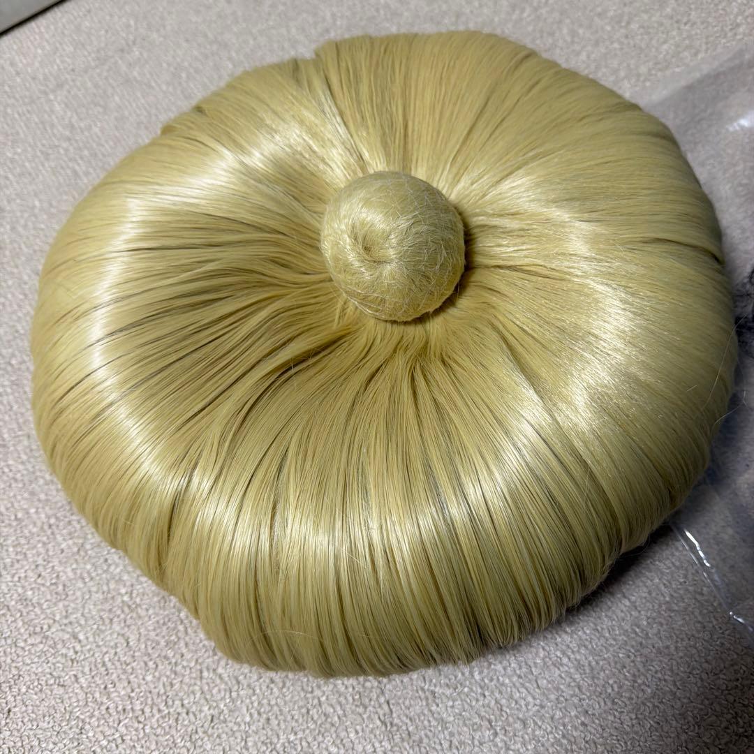 ジブリコスプレ　湯婆婆　青いロングドレスとウィッグ、特殊メイク鼻セット　美品