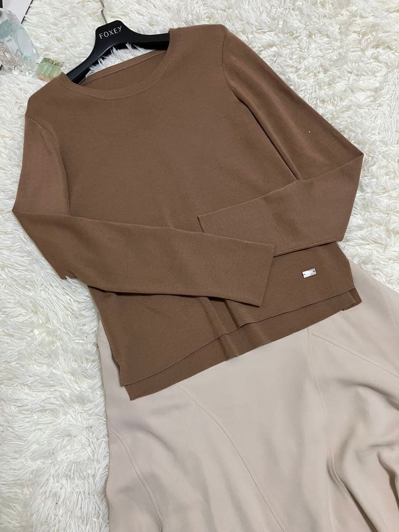 フォクシーグレースウールブラウン42