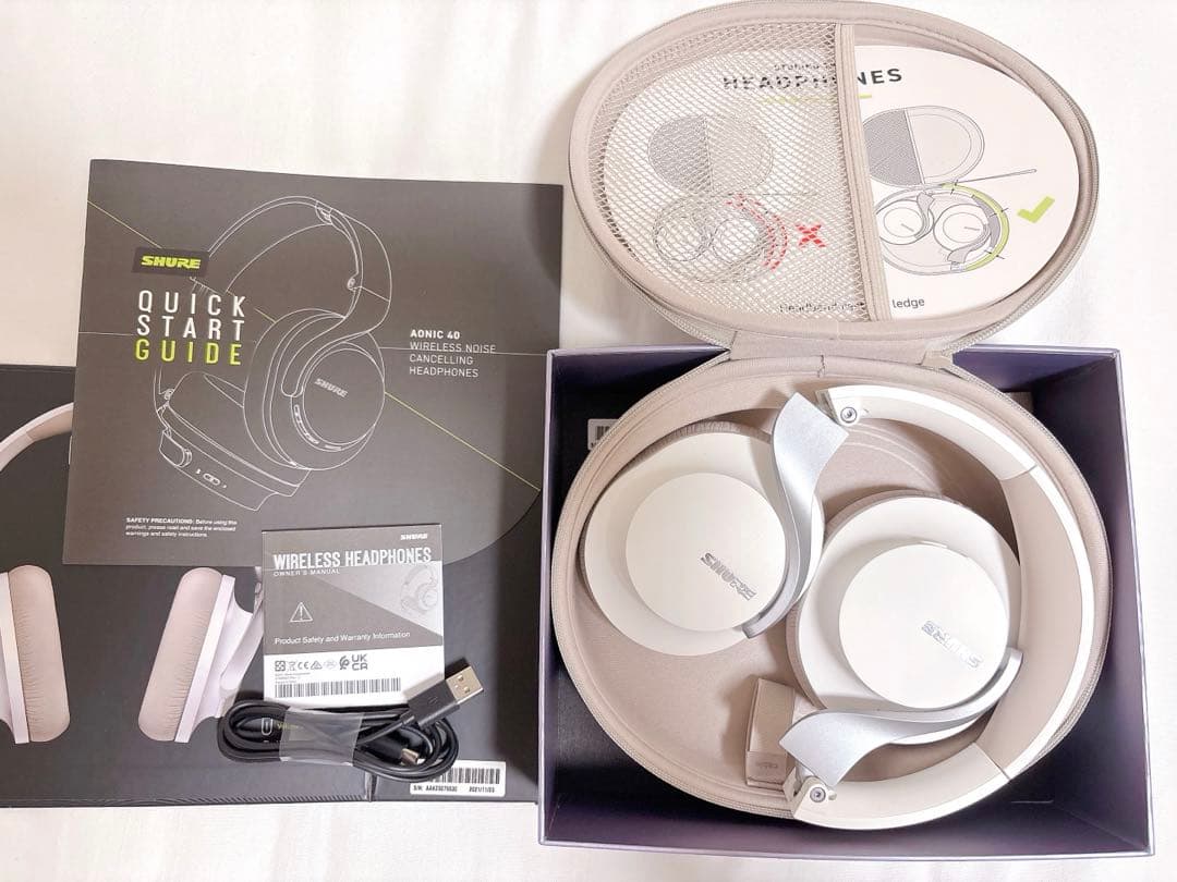 Shure AONIC 40 ワイヤレスヘッドホン ホワイト