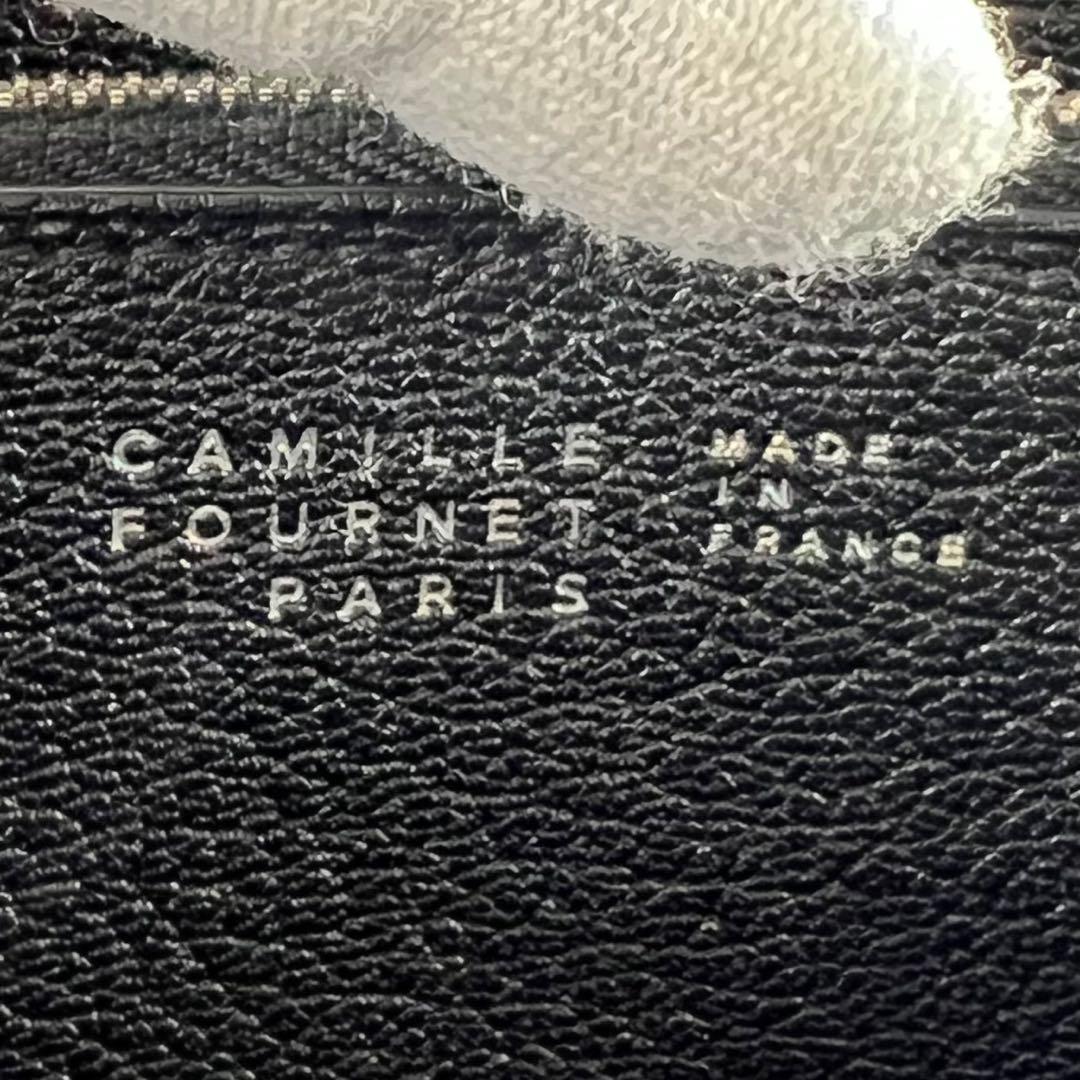 現行✨ カミーユフォルネ リザード 長財布 ラウンドファスナー レザー 黒色