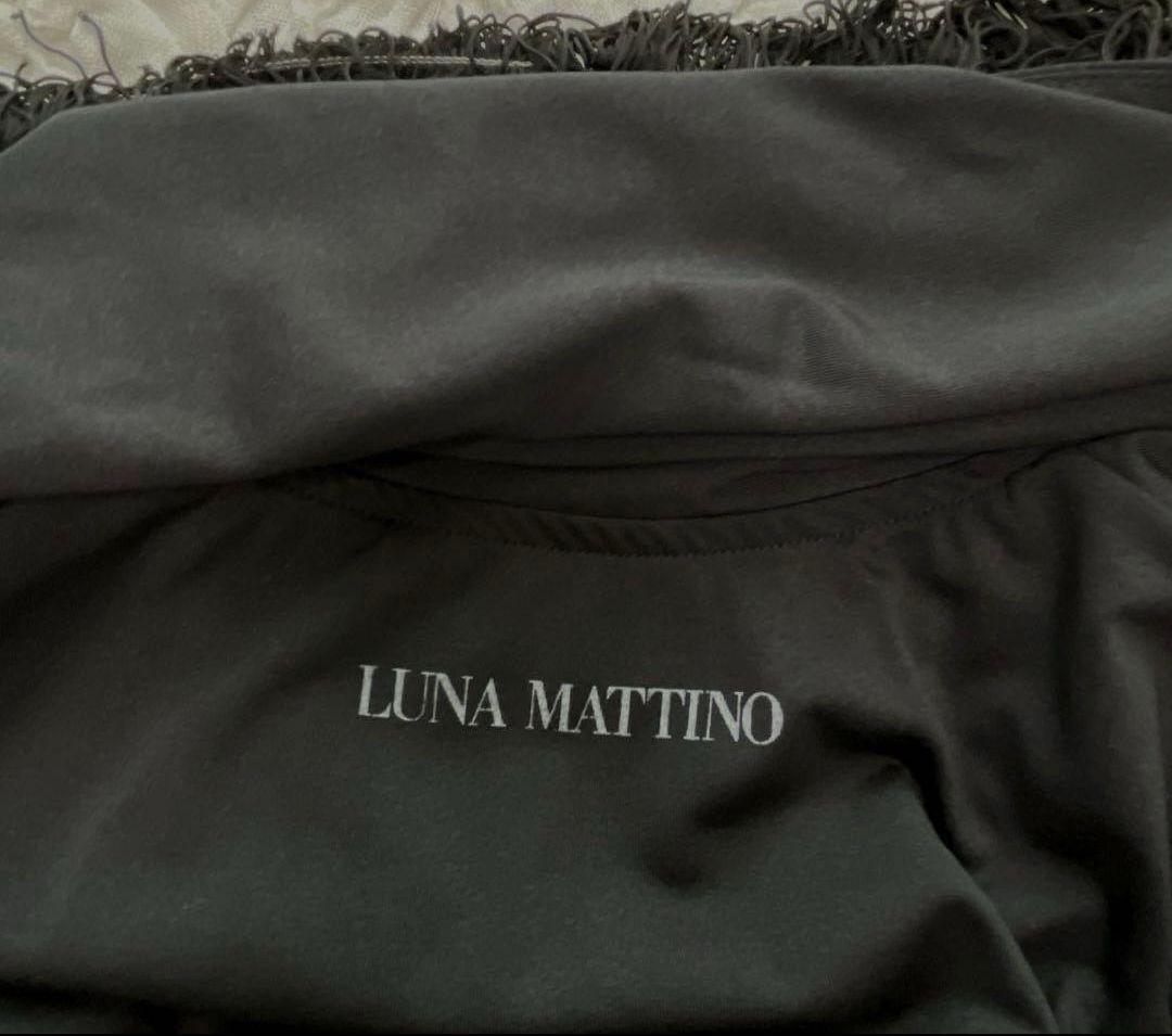 LUNA MATTINO ブラック フリンジショール