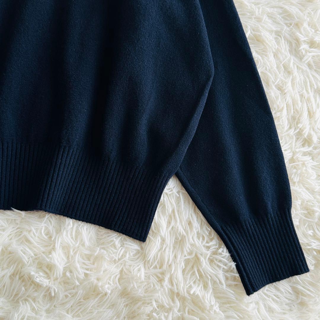 【極美品】DeuxiemeClasse JUSPER クルーネックニット 紺