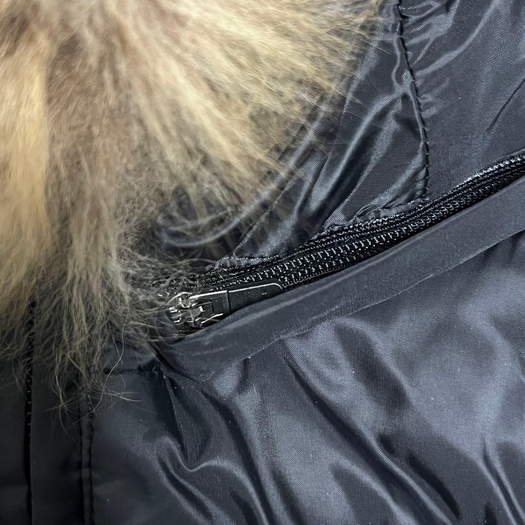 バーバリー ブルーレーベル ダウンコート ロング 40 ブラック ラクーンファー