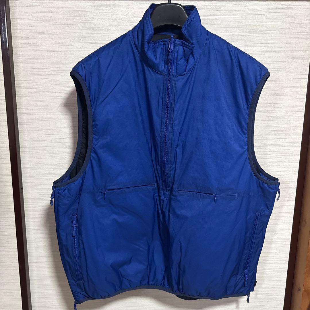トップス DAIWA PIER39 PULLOVER PUFF VEST BLU BLK