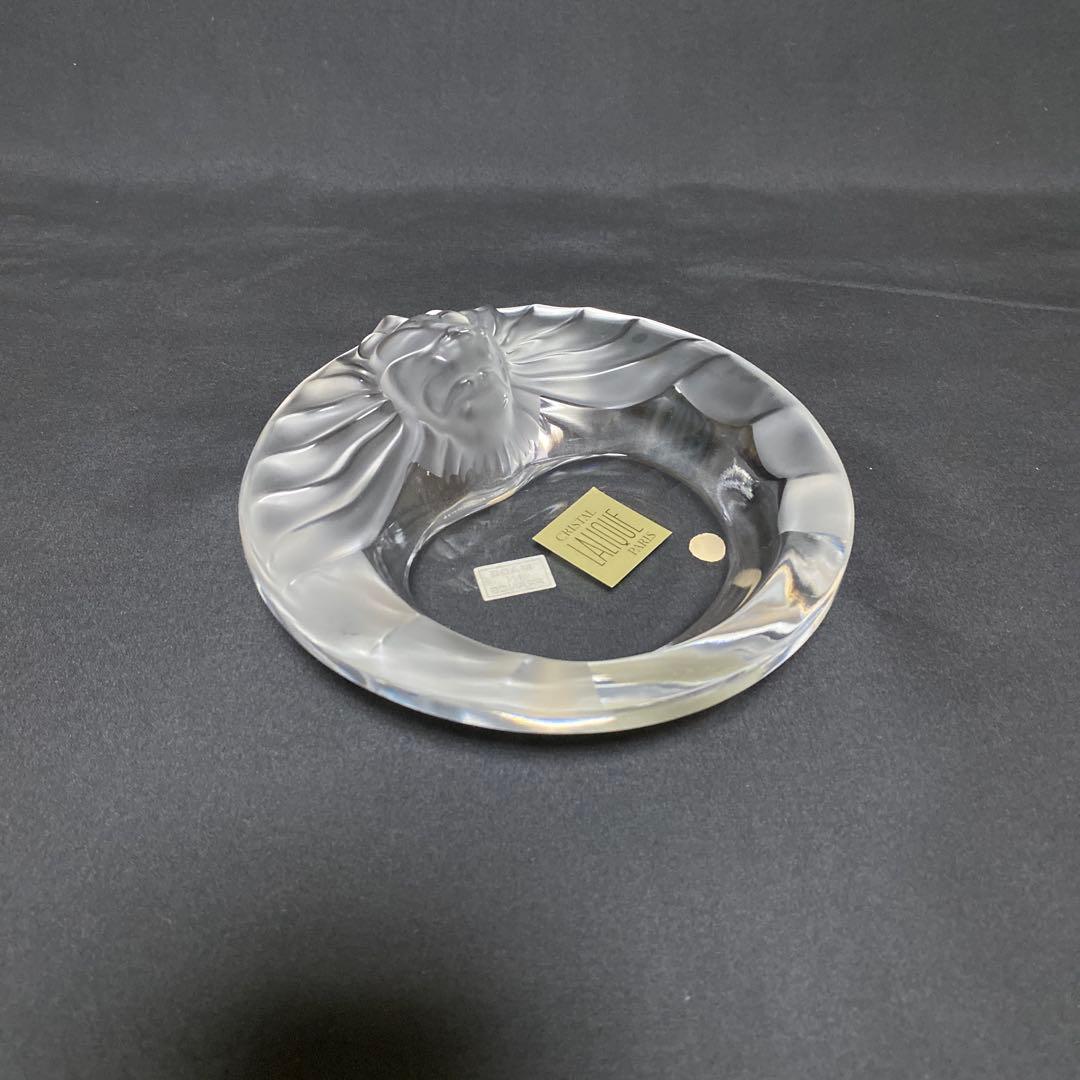 Lalique Crystal ラリック　ライオン　ヘッド　灰皿　未使用　美品
