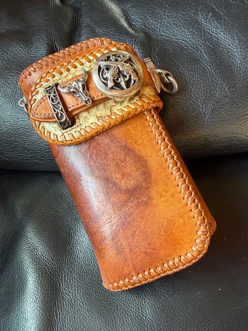 アルズニ　長財布　希少焼印オーダーメイドカスタム　美品ライダース