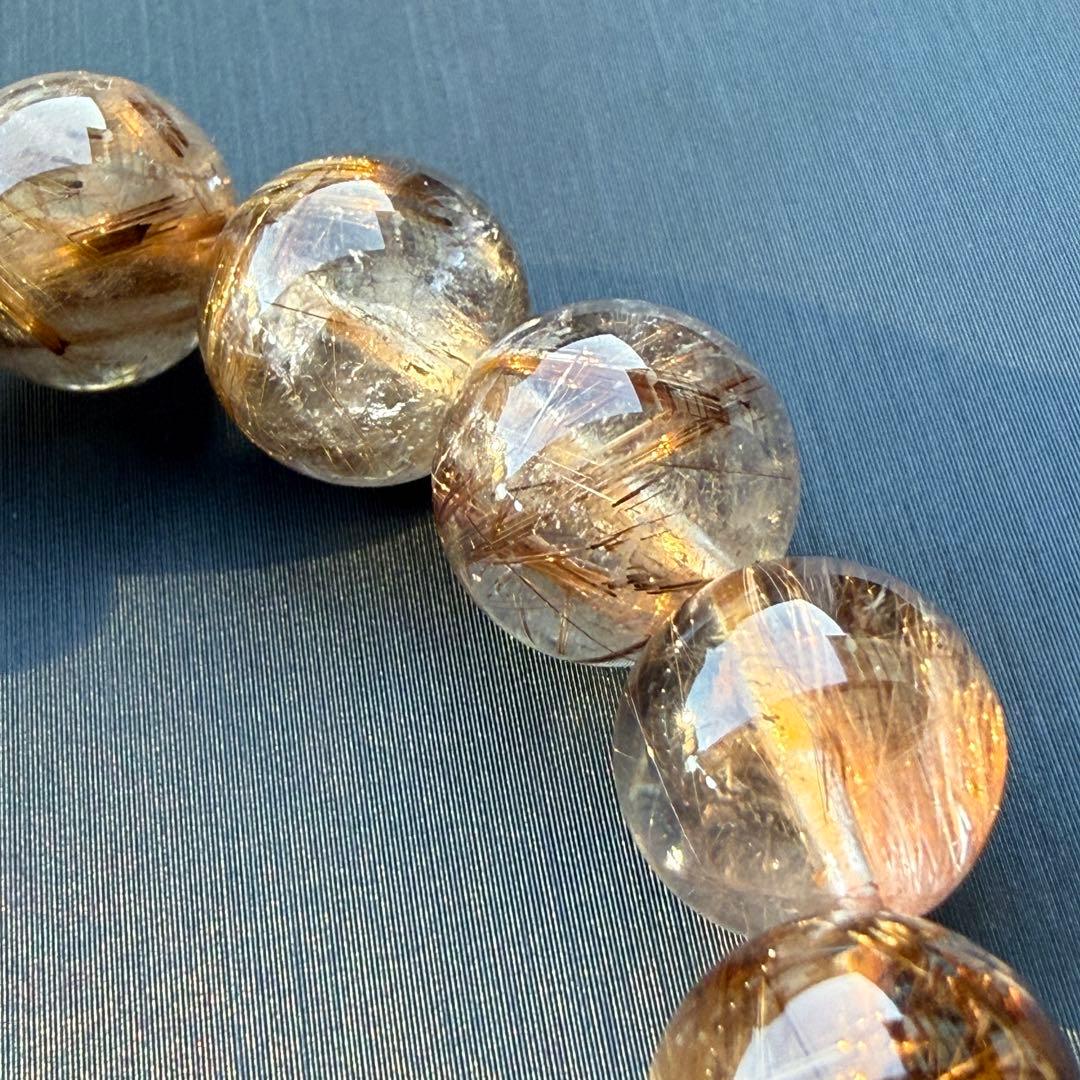 タイガータイチンルチルクォーツ 約11.5〜12.0mm A4801