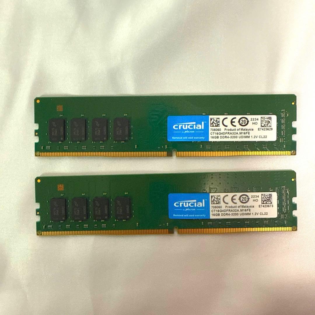 Crucial メモリ 32GB(16GBx2枚) DDR4 -3200