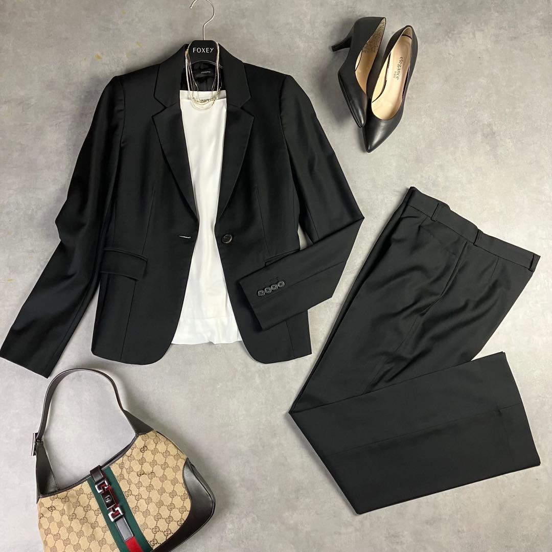 JOSEPH セットアップ スーツ 黒 38 パンツスーツ ママスーツ 卒業式