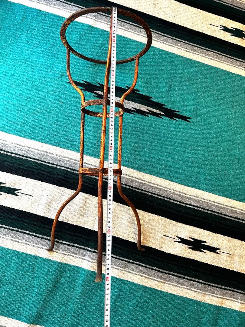 アンティーク消毒ホーロースタンド　レトロ