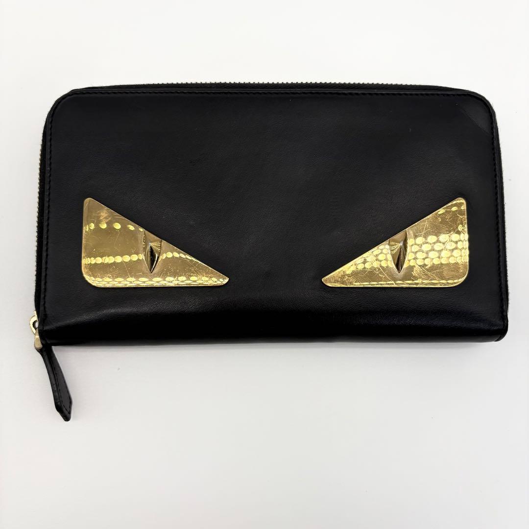 【美品】FENDI　長財布　ラウンドファスナー　バグズ　モンスター