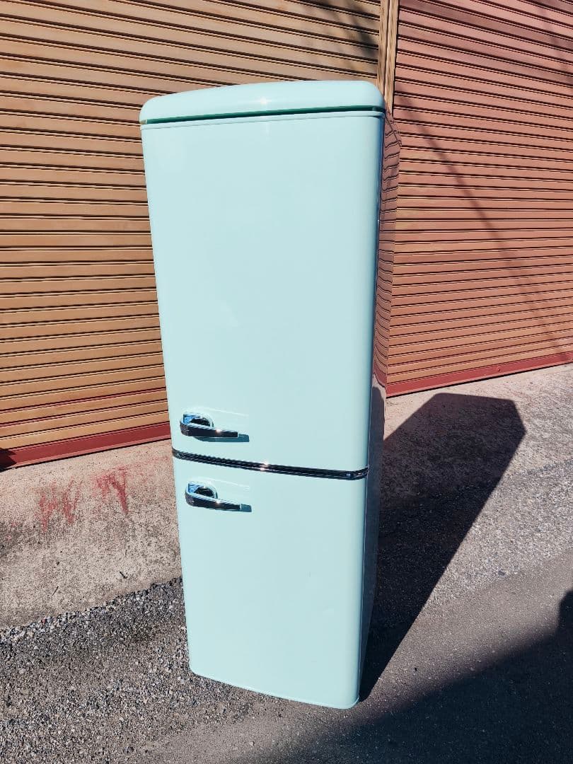 関東限 20年 条件で配送無 レトロ冷蔵庫 レトロデザイン冷蔵庫 冷蔵庫 2ドア