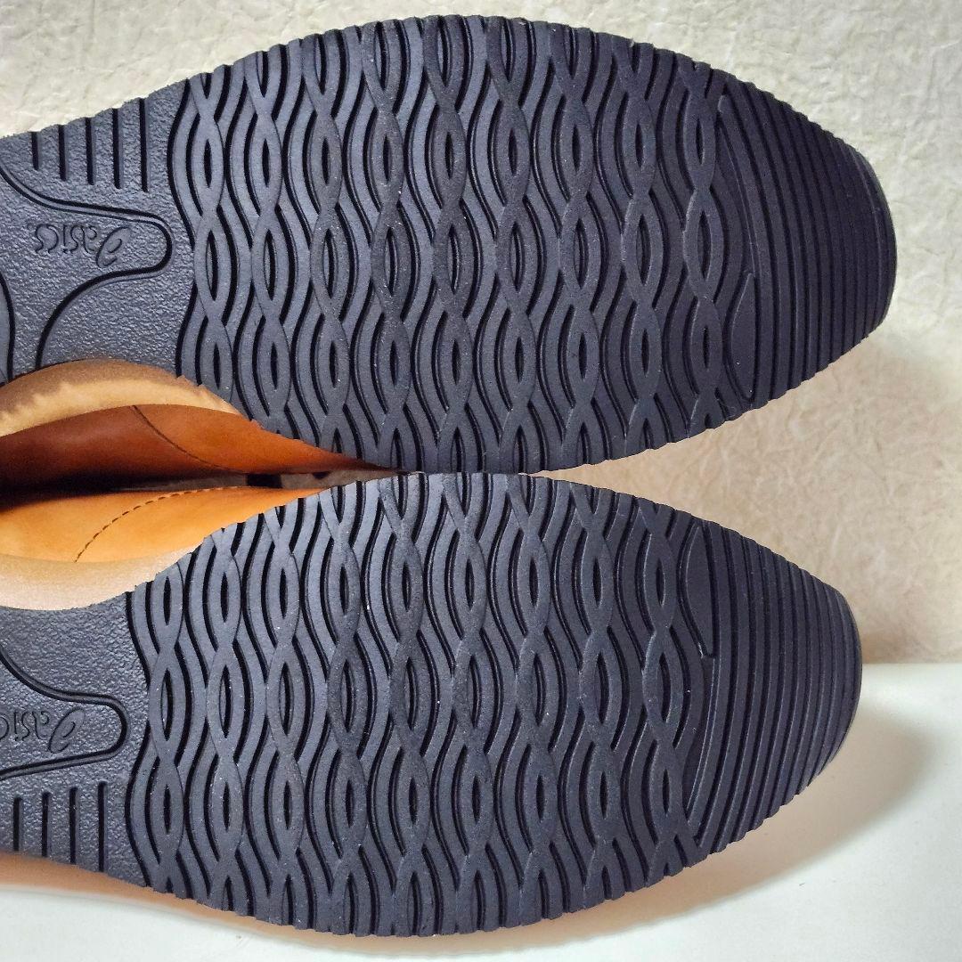 極美品 アシックス ランウォーク 26EEE キャメル レザー スニーカー