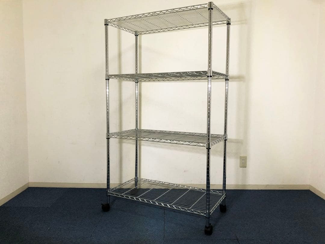 スチールラック4段 W90×D45×H158cm 透明シート1枚おまけ付ラック